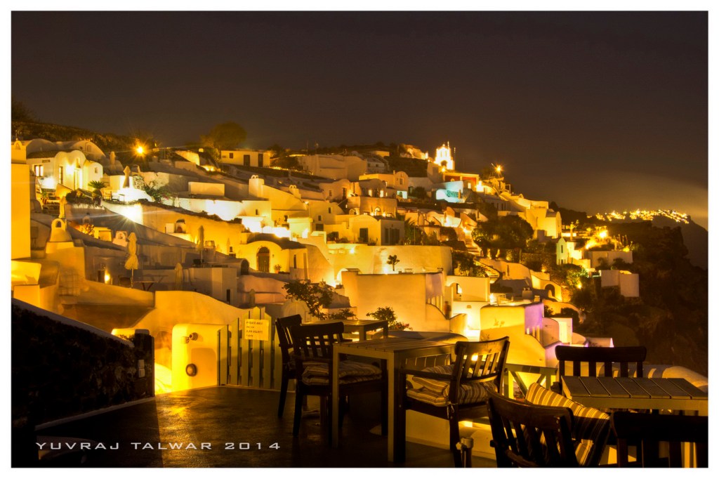 Oia at night
